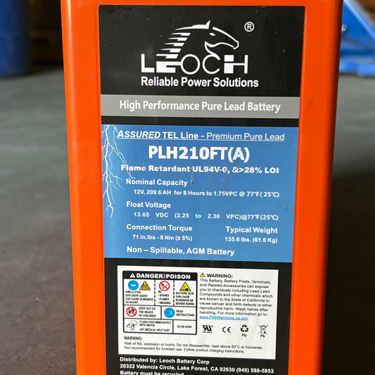 LEOCH Non Spill-able Sealed Batteries 12V 210AH PLH210FT (A)