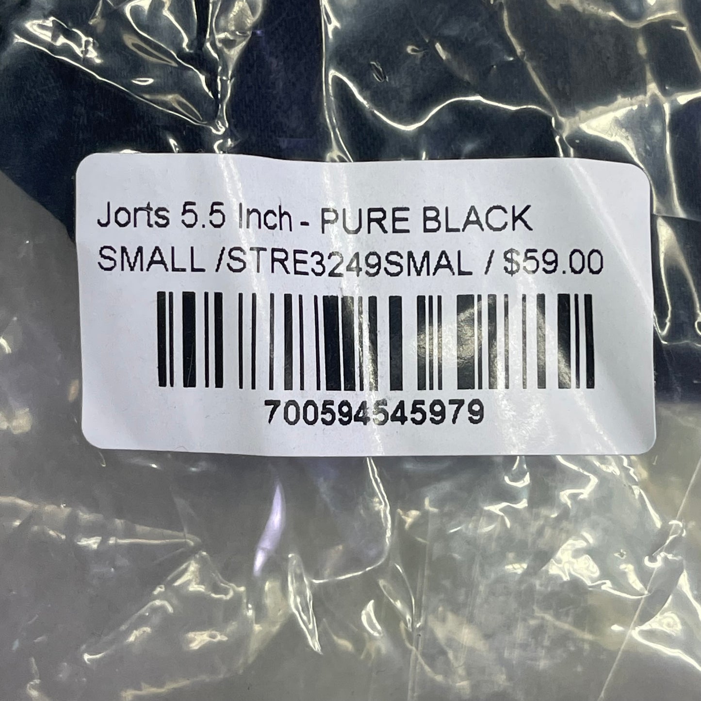 HANDUP APPAREL Jorts 5.5" SMALL Men's Pure Black STRE3249SMAL