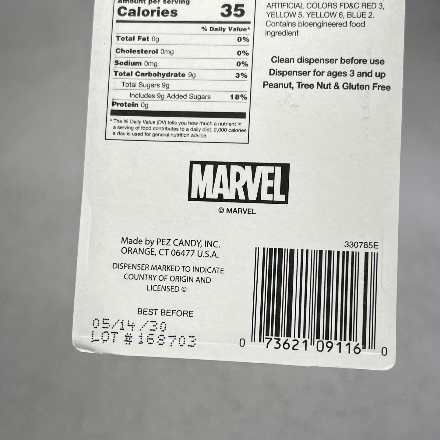 PEZ (6 PACK) Marvel Assorted Spiderman Candy Dispensers W/ Candy 039116 BB 05/30