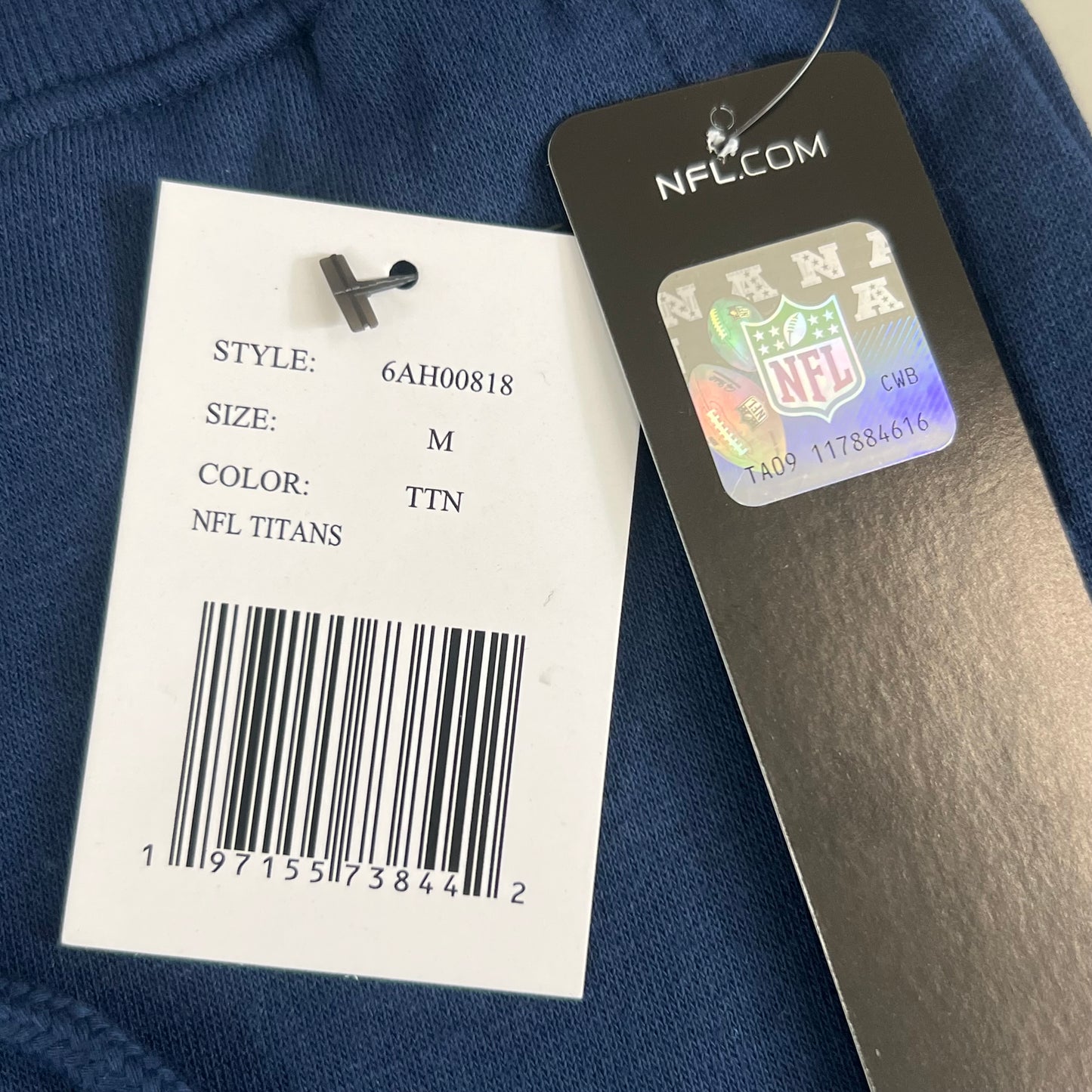 NFL Tennessee Titans Sweatpants Men's Sz M Blue/White