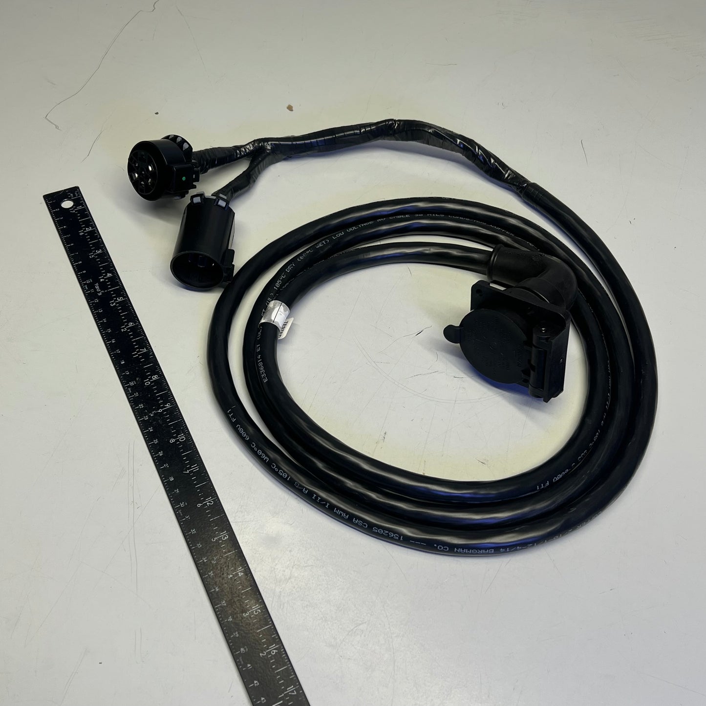 BARGMAN Wheel/Gooseneck 90 Degree Wiring Harness 7 Pole - 9ft 50-97-410