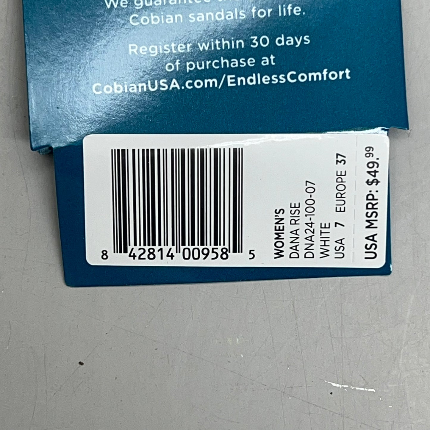 COBIAN Dana Rise Elevated Flatform Style Slide Women's Sz 10 White DNA24-100-10