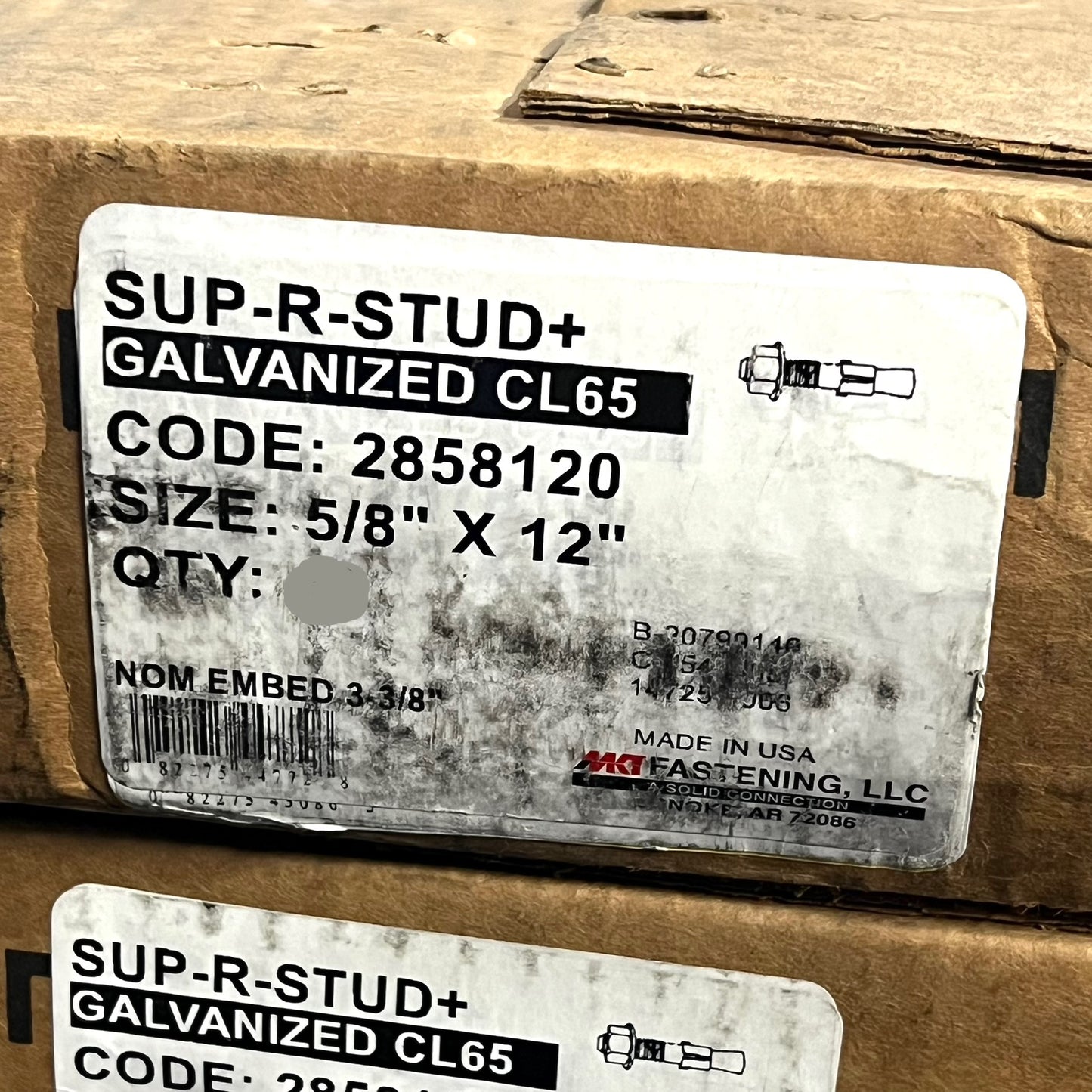 MKT FASTENING (15 PACK) Sup-R-Stud + (Wedge Anchor) 5/8" Dia x 12" L CL56
