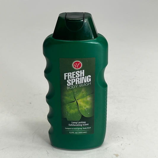 ZA@ U (12 PACK) Fresh Spring Body Wash Long Lasting Exhilarating Scent 12 fl oz 82702
