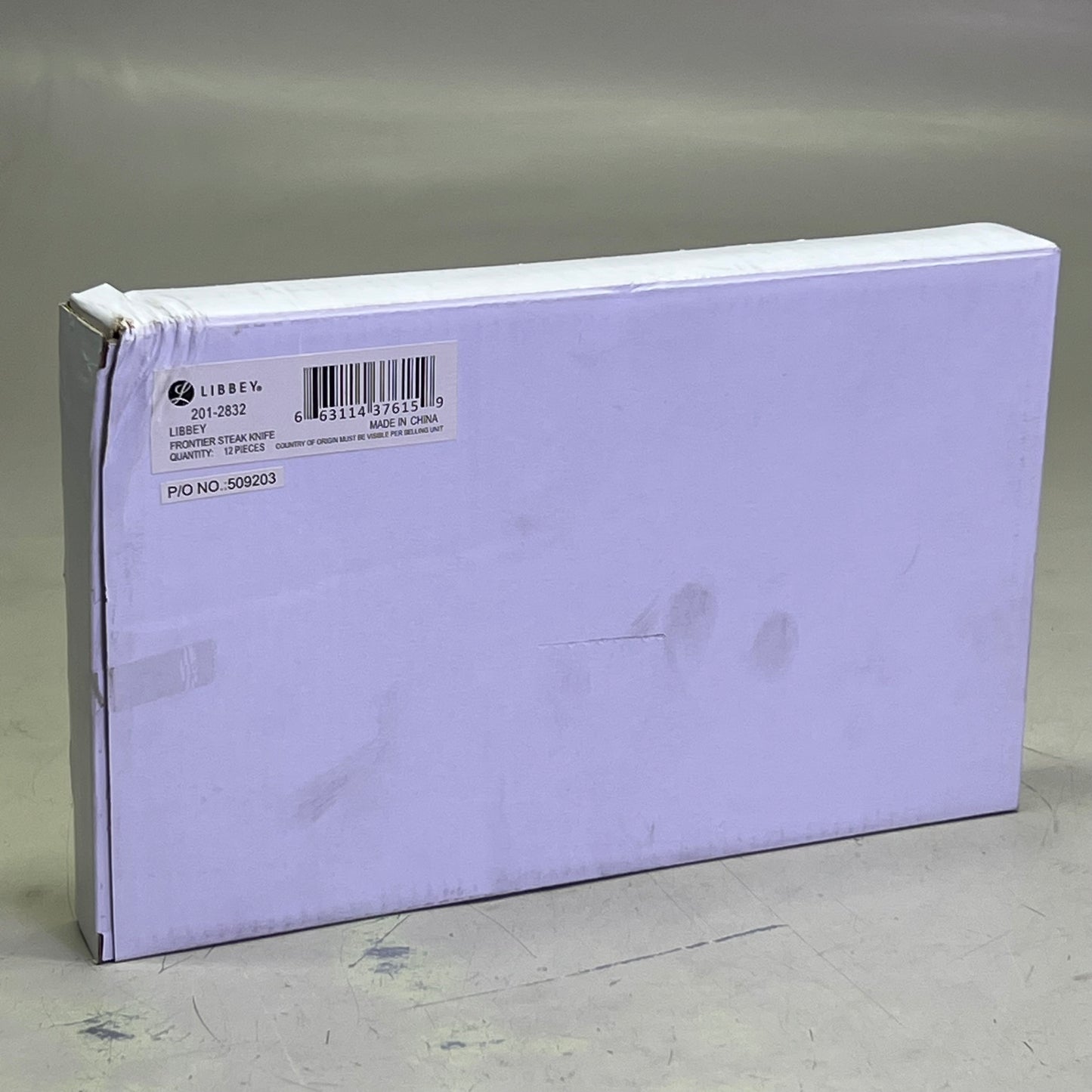 LIBBEY (12 PACK) 1/4" Serrated Frontier Steak Knife W/ Brown Handle Grey 201-2832