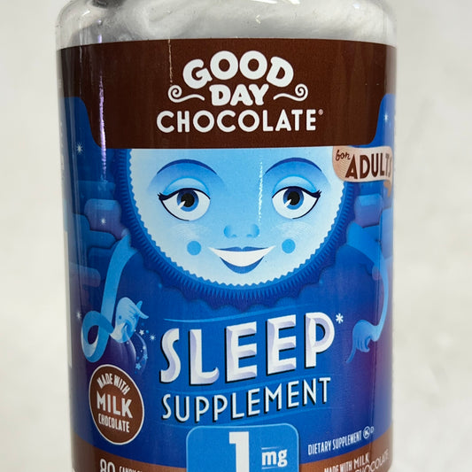 GOOD DAY (80 PIECES) Chocolate Adult Sleep Supplement 1 MG Per Piece BB 08/27