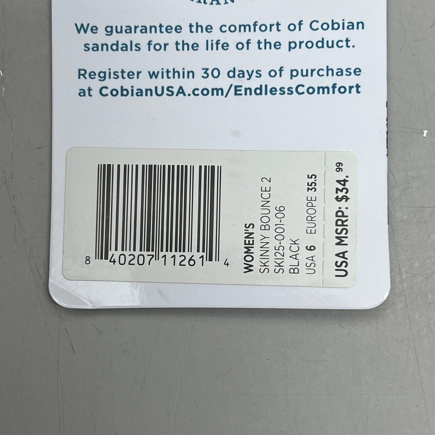 COBIAN Skinny Bounce Comfortable Synthetic Strap Women's Sz 6 Black SKI25-001-06