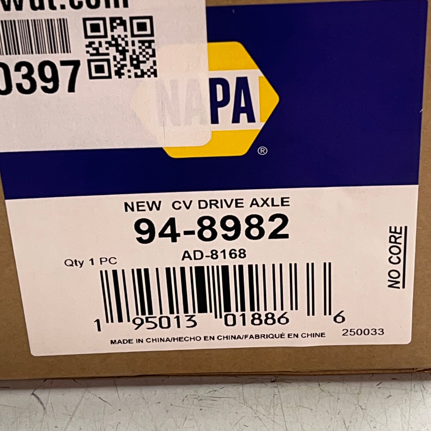 NAPA Premium CV Drive Axle For Audi Allroad, A4, A5, S5 Vehicles Models 94-8982