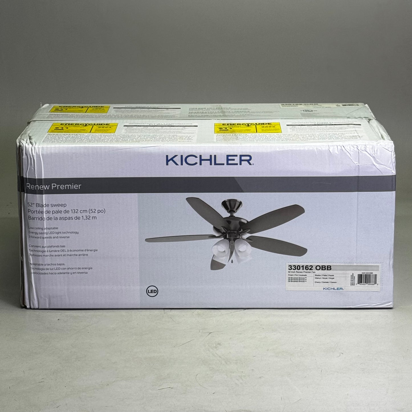 KICHLER Renew Premier Fan Sz 52", Oil Brushed Bronze 330162OBB