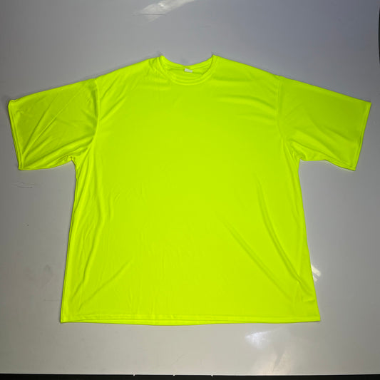 C2 SPORT (5 PACK) Moisture Wick Short Sleeve Work Shirts Men's Sz 3XL Safety Yellow