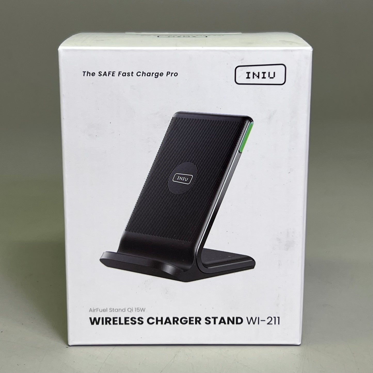 INIU Wireless Charger Stand 4.5" H x 3" W, Black WI-211