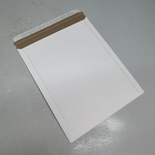 (100 PACK) Paperboard Mailers Cardboard Envelopes 11"x13.5" White MJ-5-11X13.5