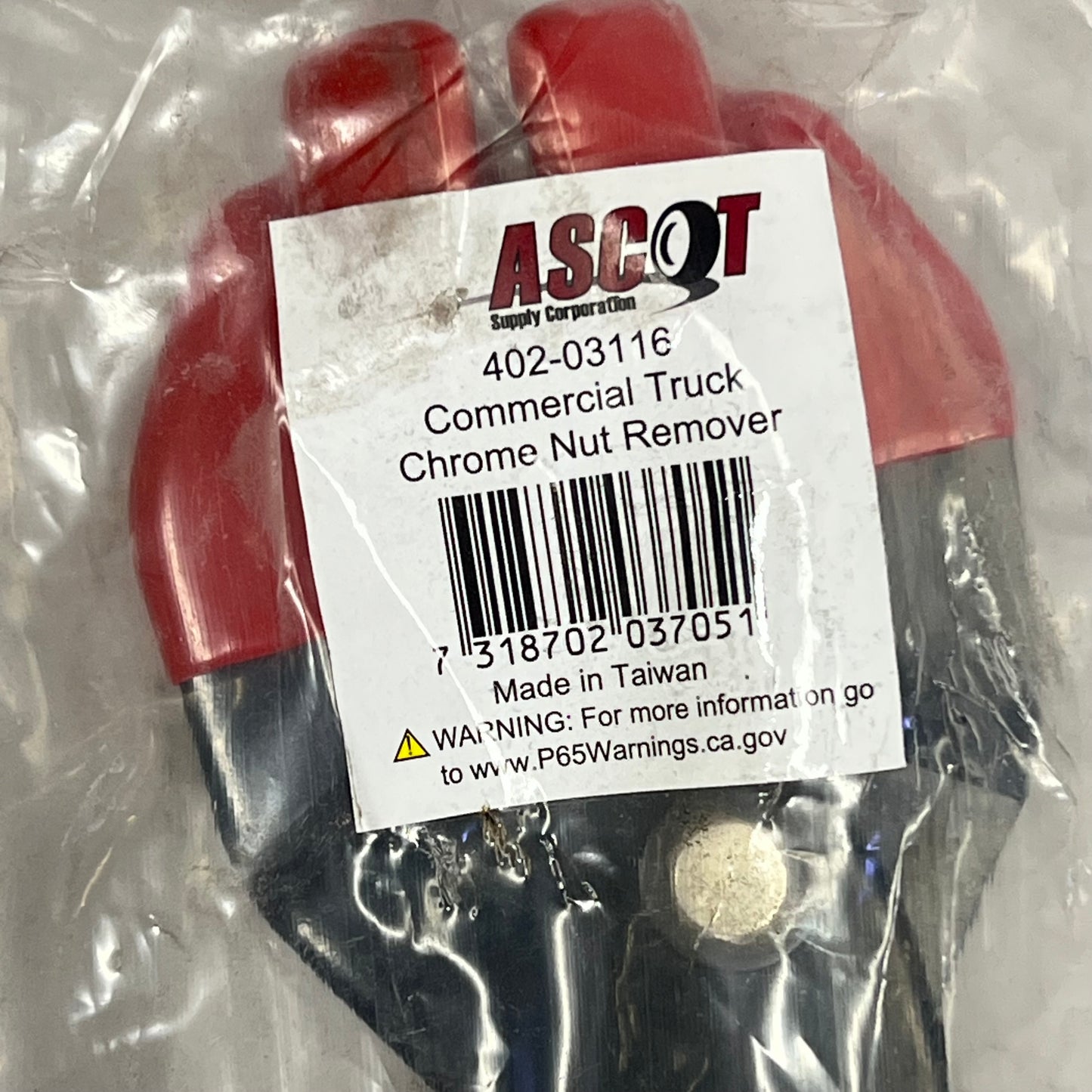 ASCO SUPPLY Heavy-Duty Commercial Truck Chrome Lug Nut Puller Black 402-03116