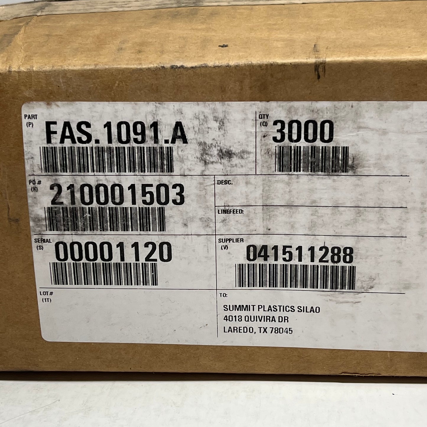 ZA@ (3,000 PACK) Press-fit Knurled Threaded Inserts Silver FAS.1091.A