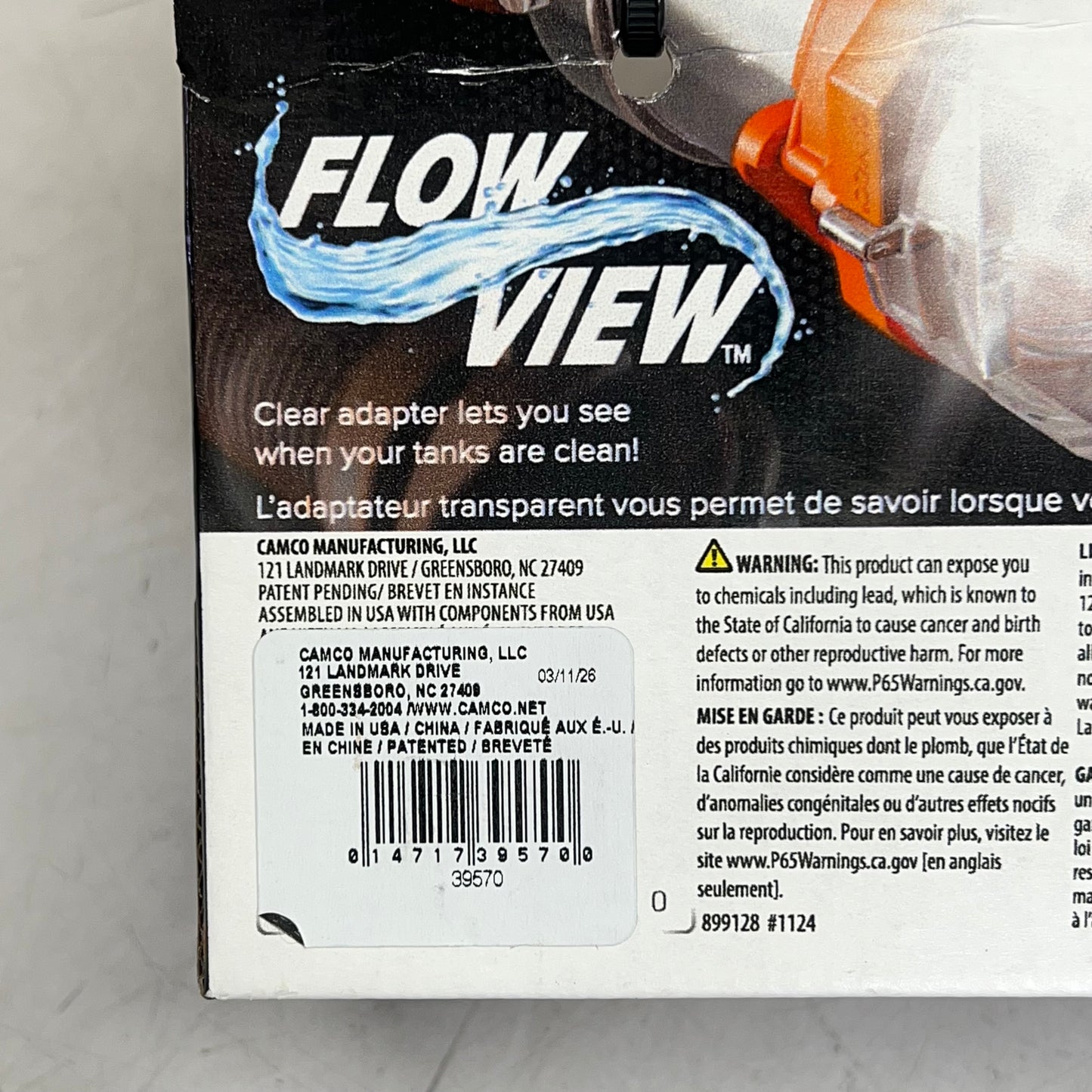 CAMCO Rhino Rv Sewer Extender Pro W/ Led Flashlight 5" Universal Orange 39570