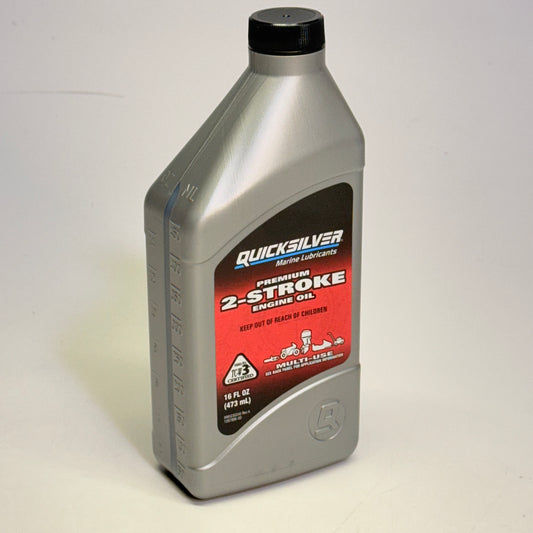 QUICKSILVER (3 PACK) Marine Lubricants Premium 2-Stroke Engine Oil 16 Fl oz 8M0220784