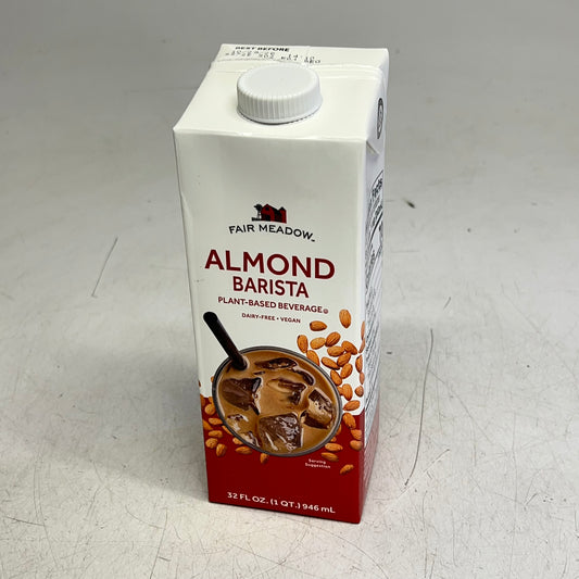 FAIR MEADOW (12 PACK) Barista Almond Milk 32 fl oz 4 Servings Each BB 10/26
