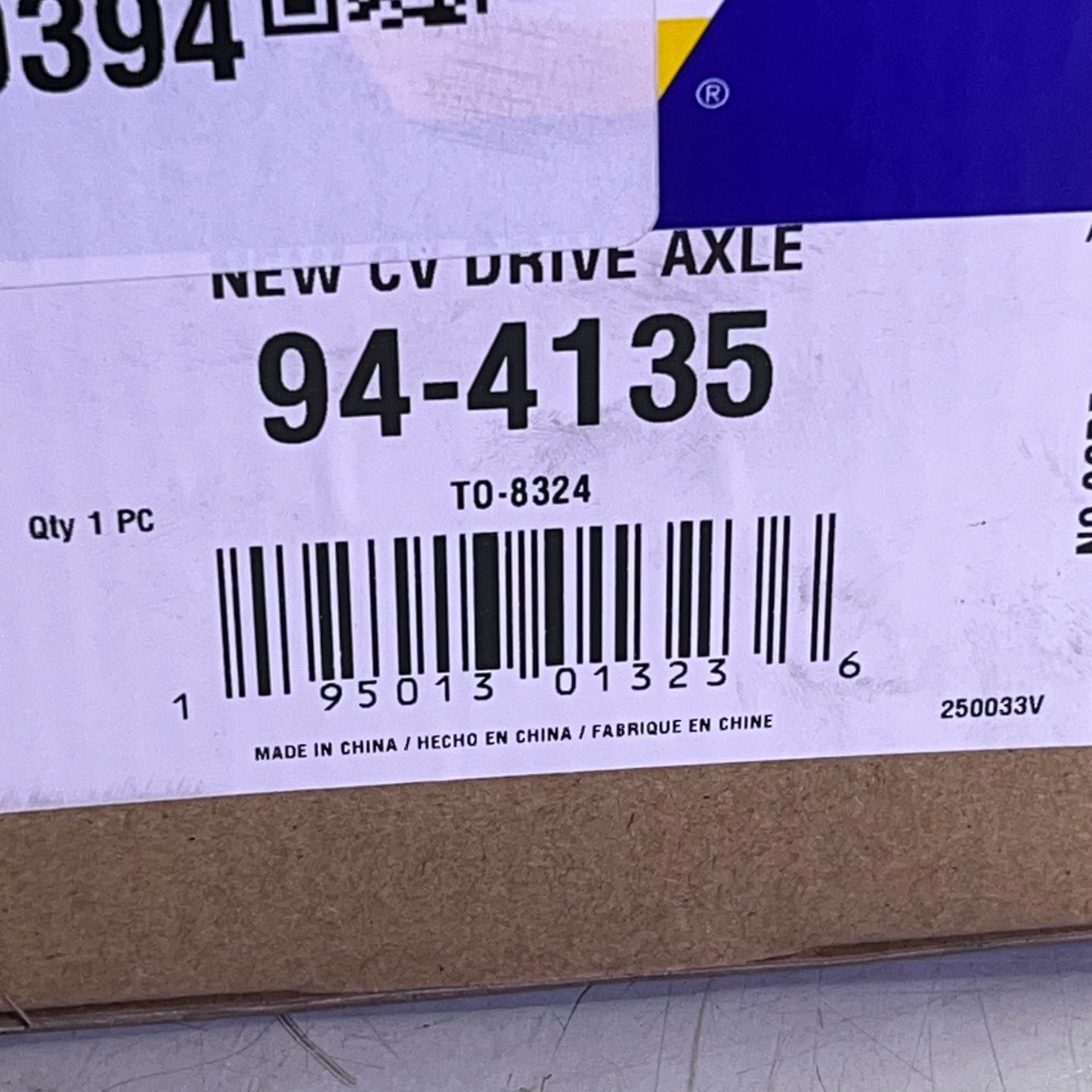 NAPA Premium CV Shafts For Toyota Sienna 2011-2016 Models 94-4135