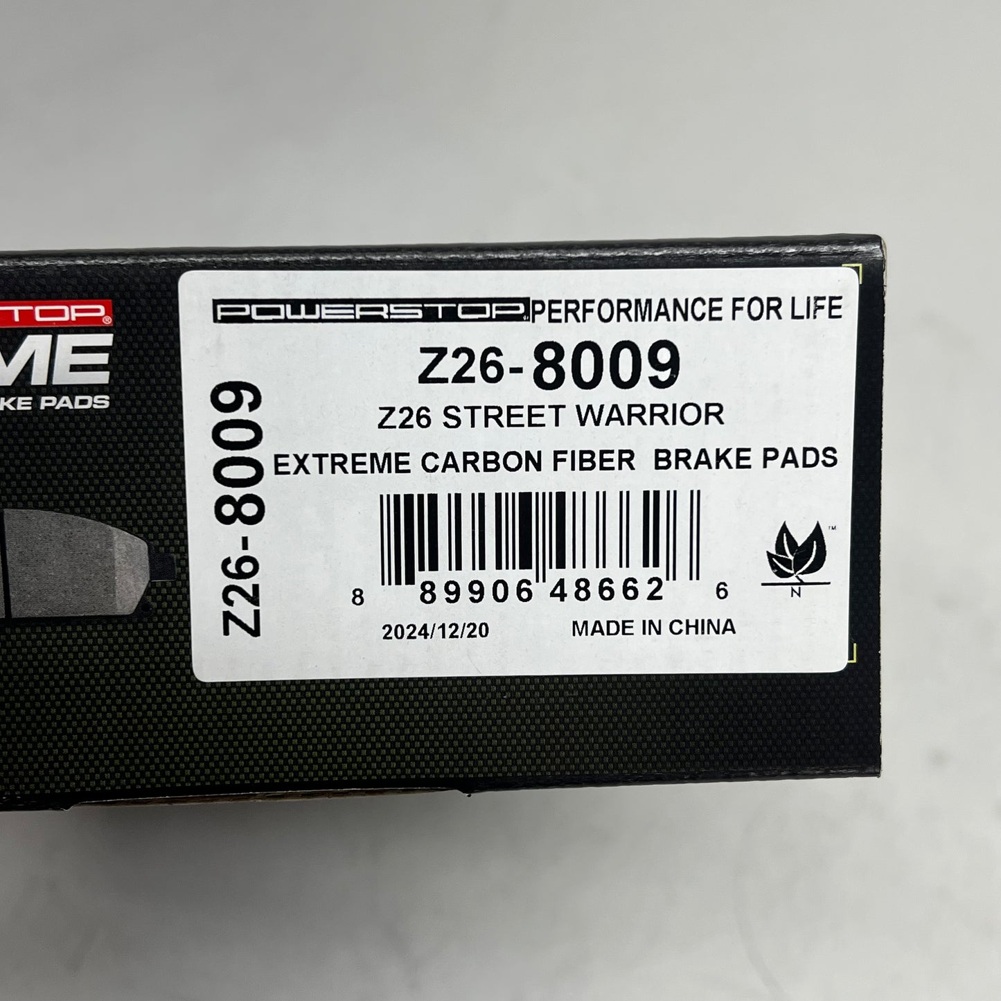 POWER STOP Street Performance Carbon Fiber Ceramic Brake Pads Z26-8009