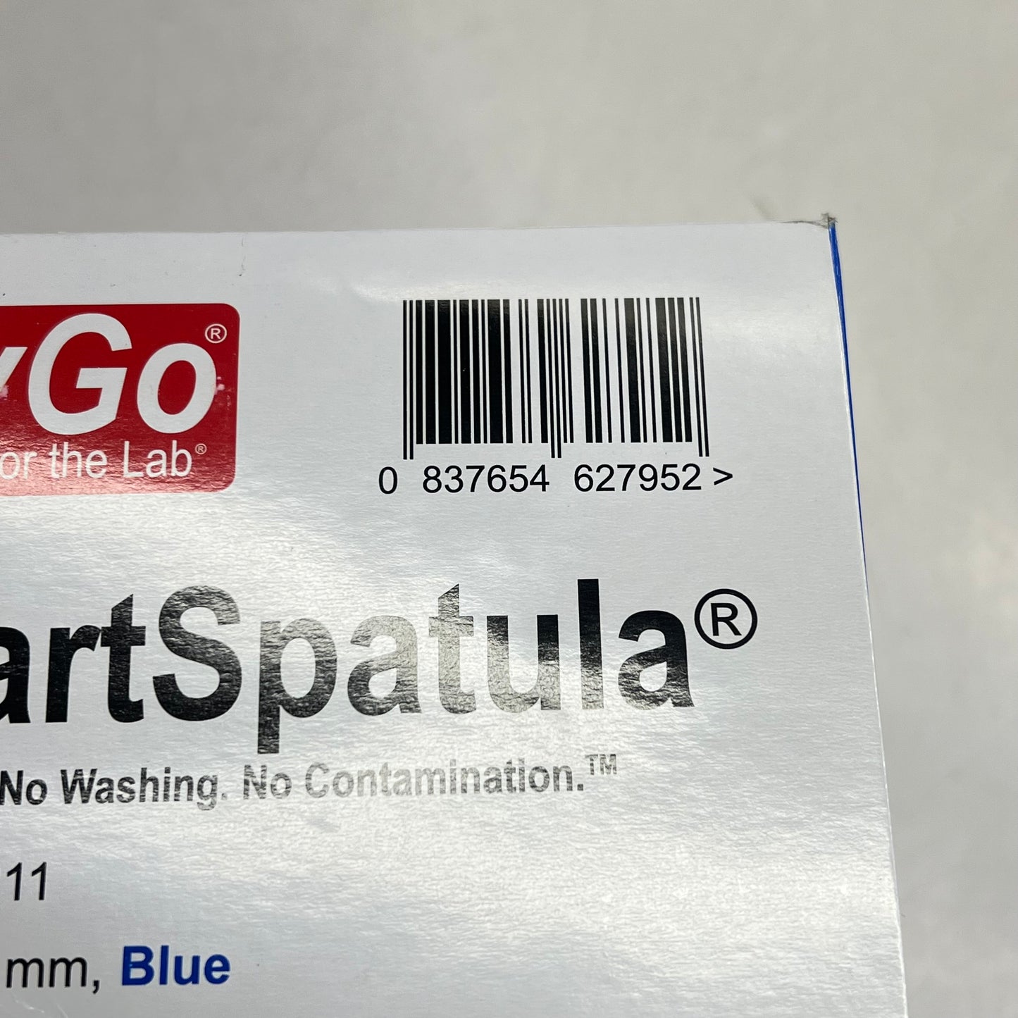 LEV GO (300 PACK) Smart Spatula Disposable Polypropylene Lab Spatula Blue 17211