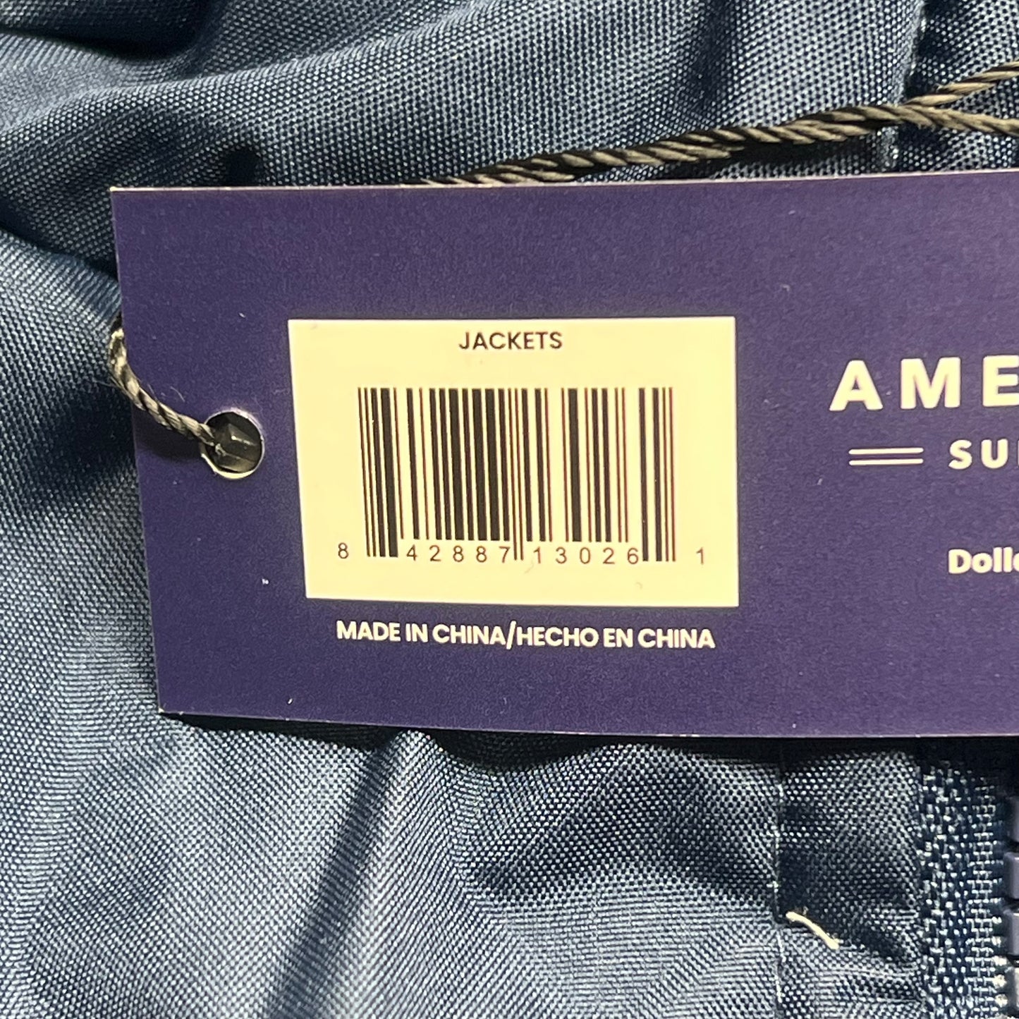 AMERICAS SUPPLIER Heavyweight Zip Up Coat Jacket Men's Sz L Navy Blue 2383077