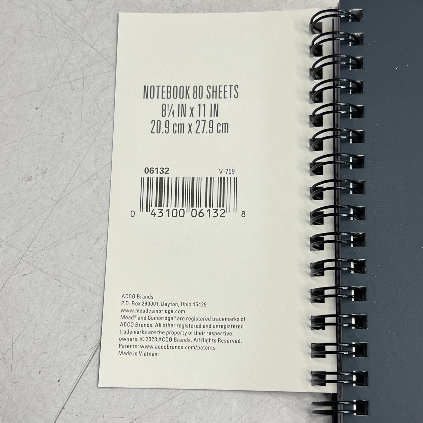 ZA@ MEAD (2 PACK, 80 SHEETS EACH) Meeting Notes Notebook 8-1/4 x 11" Grey 06132