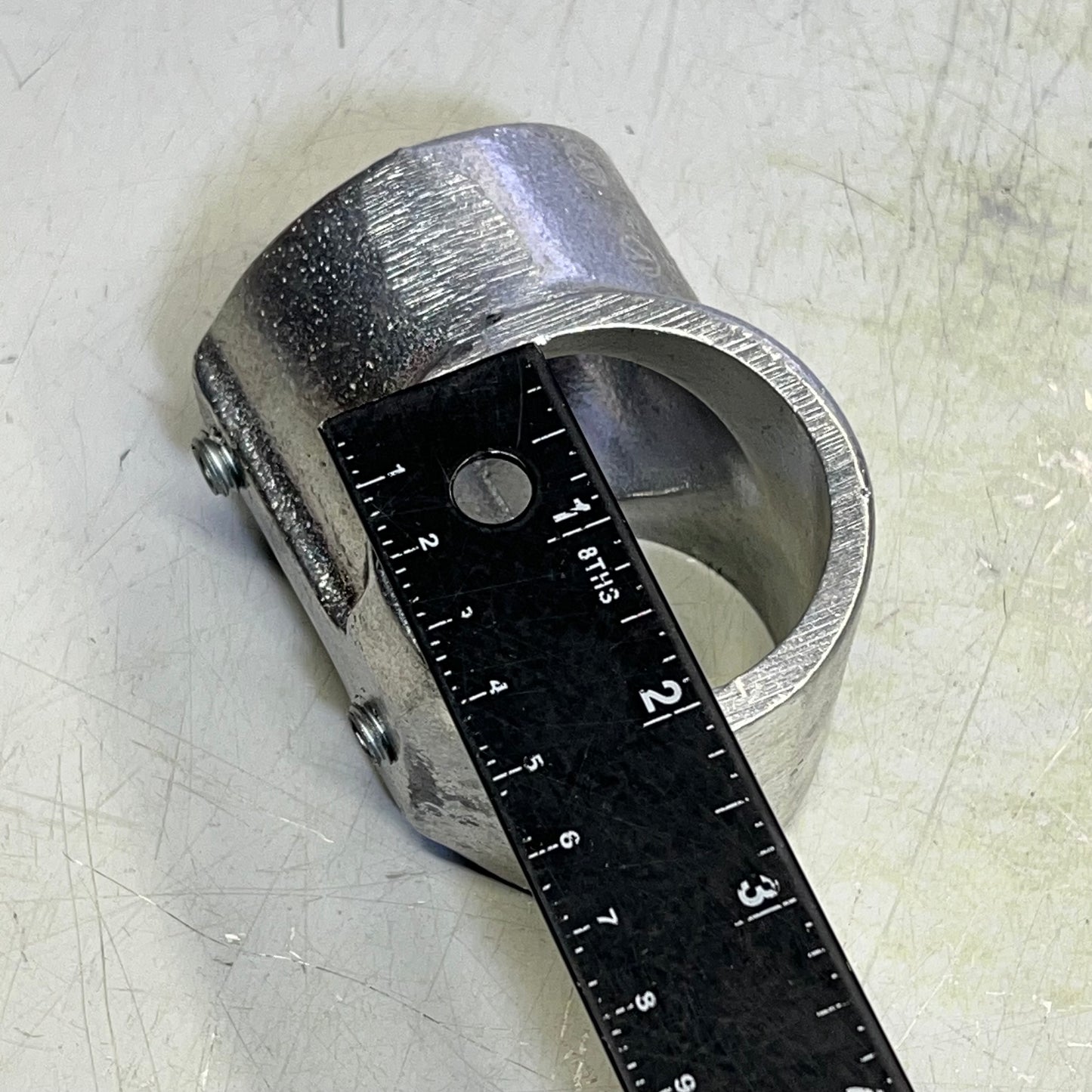 HOLLAENDER Aluminum Lightweight Structural Fitting Tee-E 1-1/2" Chrome 5E 8