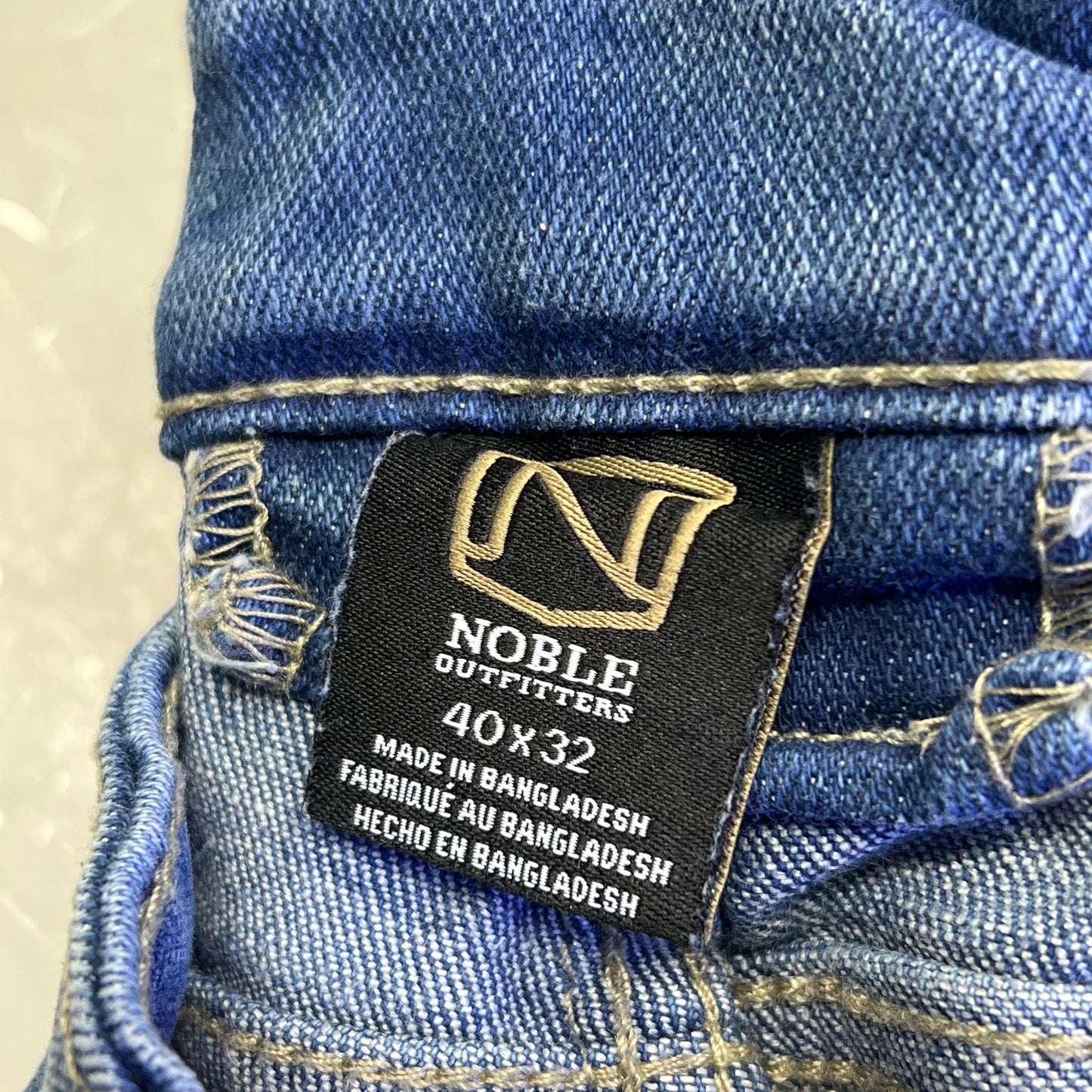 NOBLE OUTFITTERS Flex Denim 5-Pocket Work Pant Men's Sz 40x32 Stonewash 18458