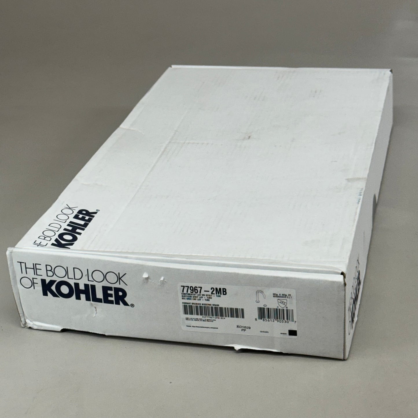 KOHLER Lavatory WS Spout Tube Component Vibrant Brushed Moderne Brass 77967-2MB