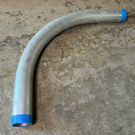 ZA@ Pallet of CONDUIT PIPE PRODUCTS (5-PACK) Galvanized Steel Elbows 4" x 24", Grey E14120