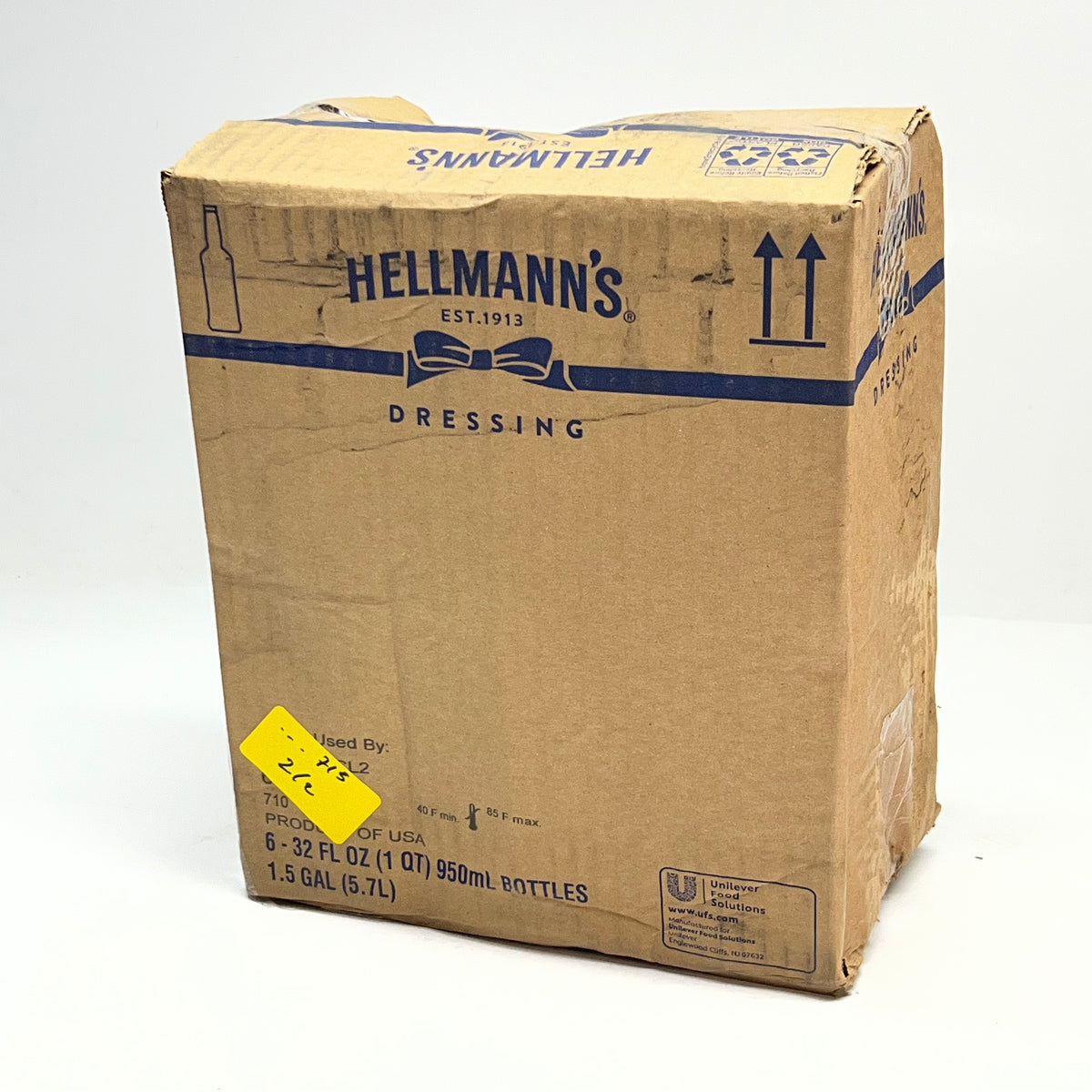 ZA@ HELLMANN'S (6 PACK) Italian Salad Dressing Salad Bar Bottles 32 fl oz. BB 06/27 67535916 (New Other, Distressed Box)