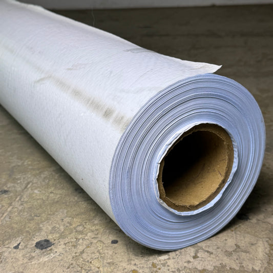 Heavy-Duty Reinforced Tarp Roll 60”W x 600’ White/Blue Waterproof