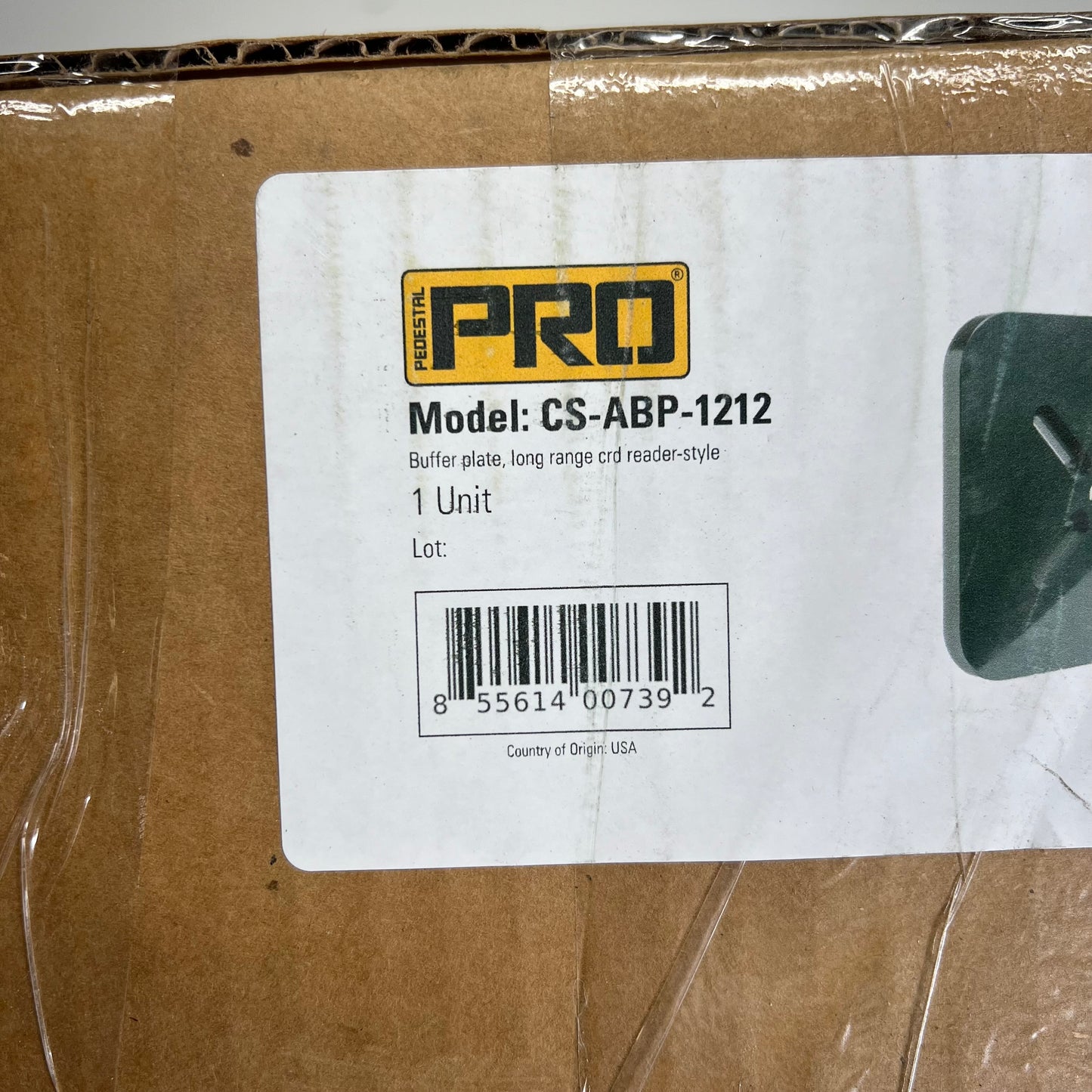 PEDESTAL PRO Rfid Buffer Plate - Hid Maxiprox 5375 12x12 Black CS-ABP-1212