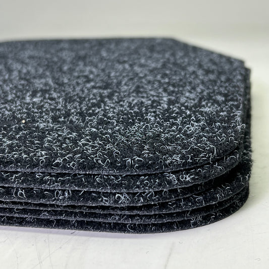 HEALTH GARDS (6 PACK) Premium Urinal Mats Sz 20" L X 17" W, Black HS-OR1001BL