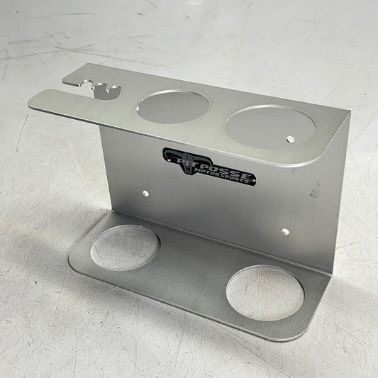 PIT POSSE Grease Gun Caddy Pre Drilled Mounting Holes W/ Hardware Silver PTM-572