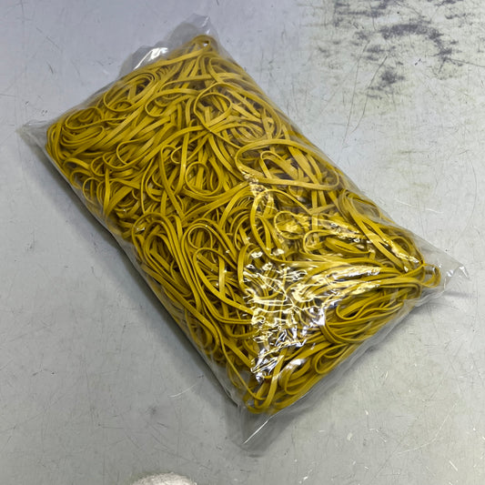 CWC (1 LB BAG) Rubber Bands #33 1/2" x 1/8" Yellow Crepe 230466