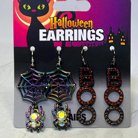MAGIC SEASON Halloween Spider Boo Earrings 768494