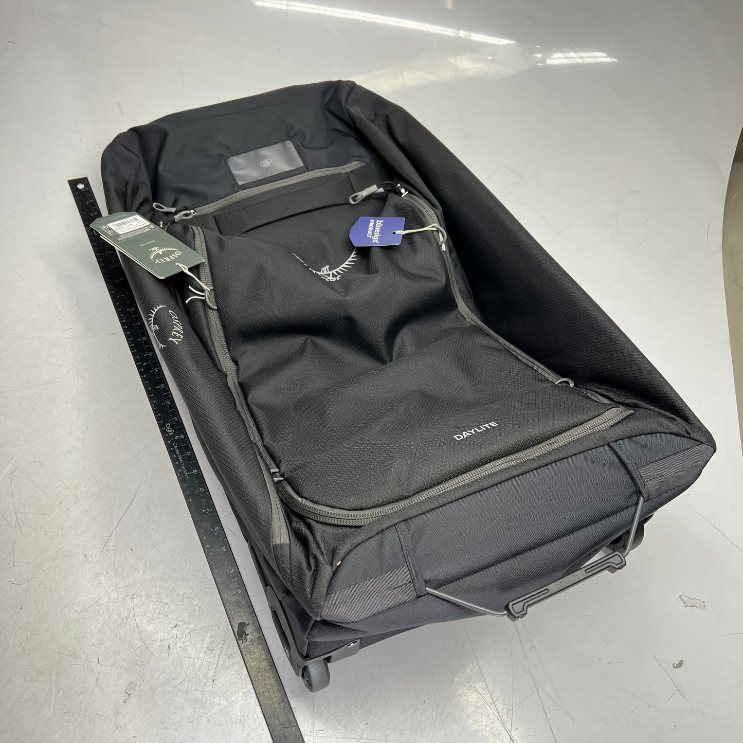OSPREY Daylite Smooth Wheeled Duffel Lightweight 85L Black/Grey 10006125