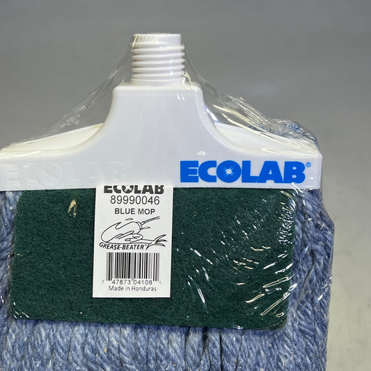ECOLAB Grease Beater Mop Head 2X More Absorbent Than Conventional Mops Blue 89990046