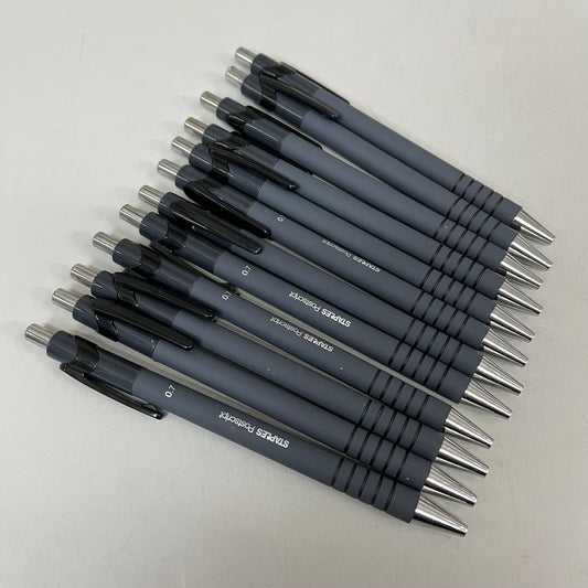 STAPLES (2 PACK, 12 EACH) Retractable Ballpoint Pens Medium Point Black Ink 18264