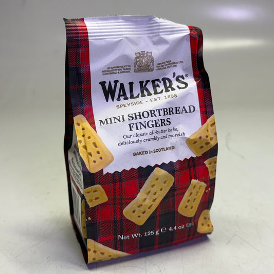 ZA@ WALKER'S (6 PACK) Mini Festive Shortbread Fingers 4.4 oz BB 03/26 (New Other, Distressed Box)