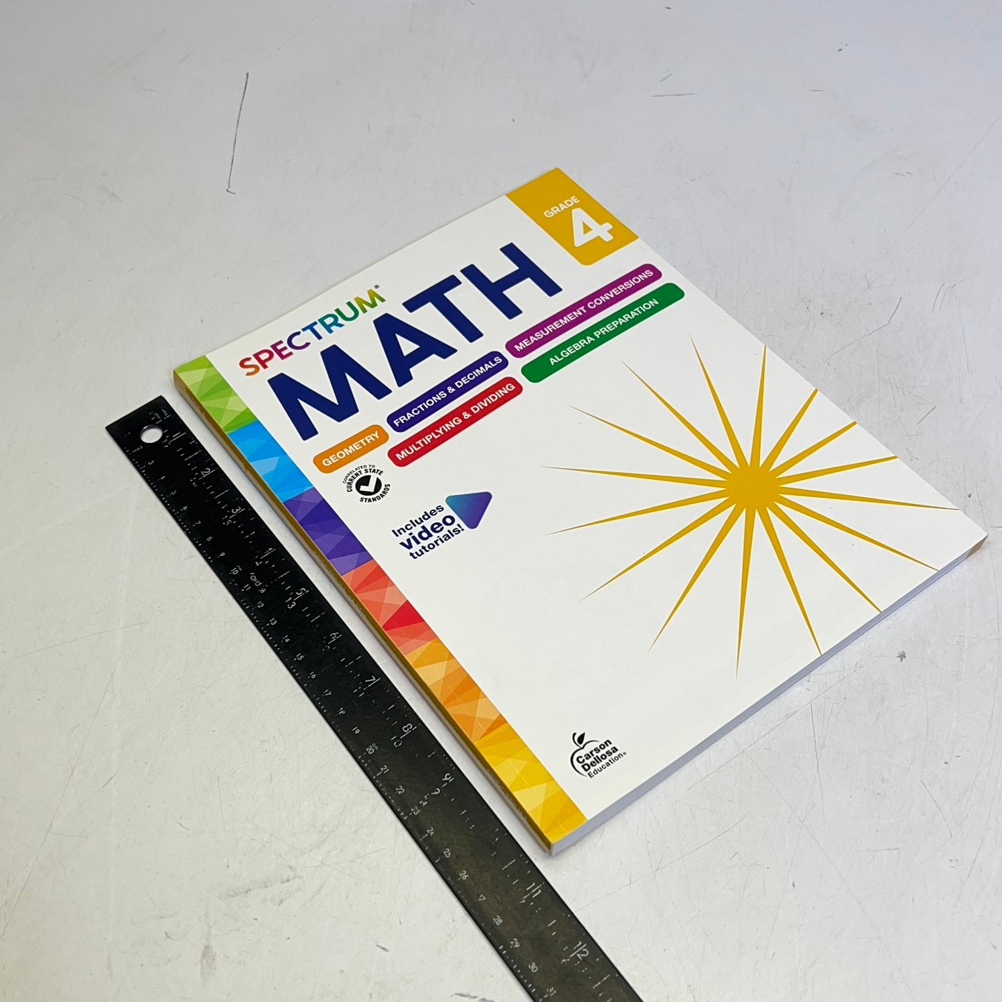 CARSON DELLOSA (2 PACK) Spectrum Math Workbook Paperback Grade 4 705503