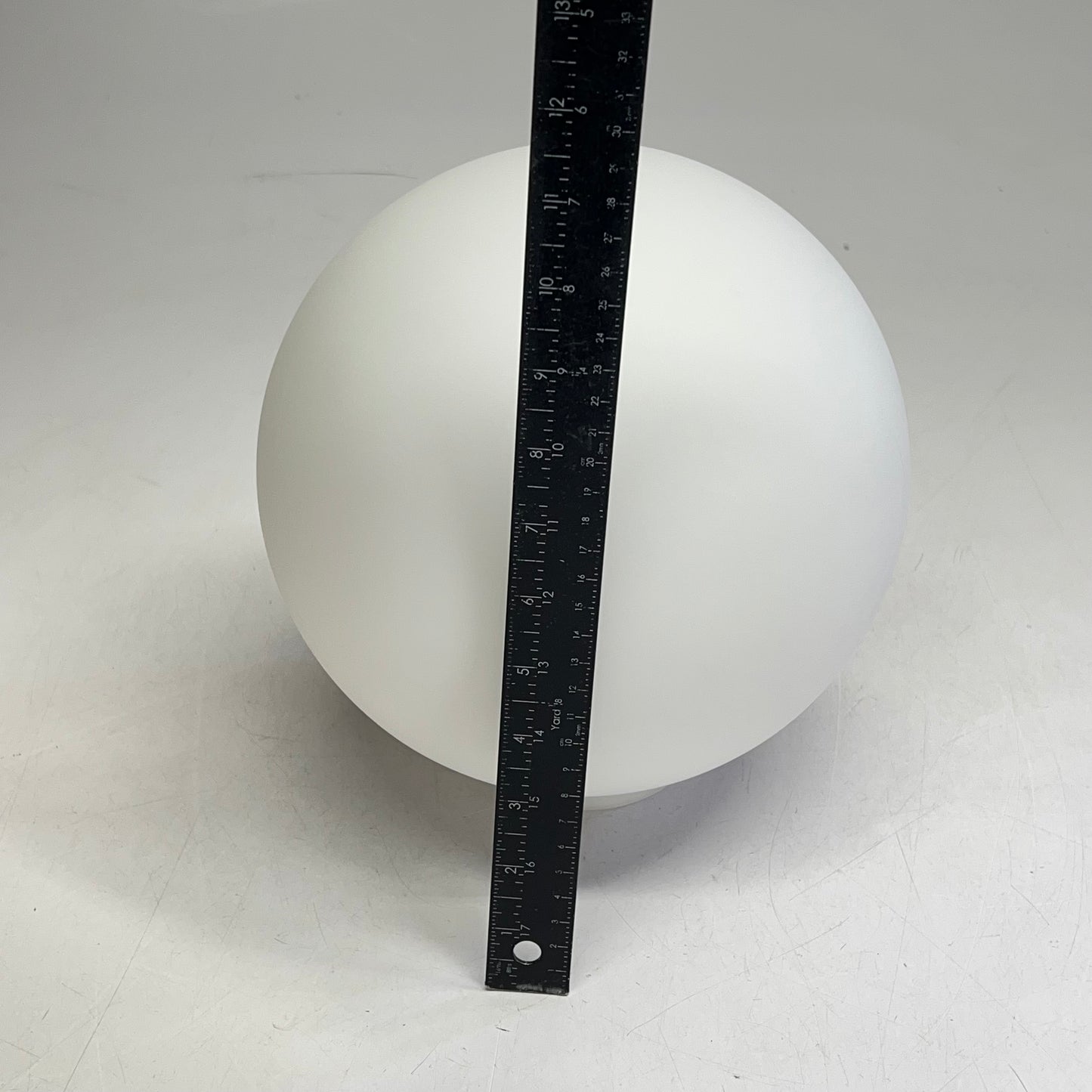 B&P LAMPS Glass Sphere Lighting Shade 10" Frosted White Bone Simple