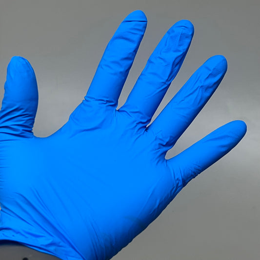 AMBITEX (100 Pk) Nitrile Exam Gloves Blue Size L N400 Series