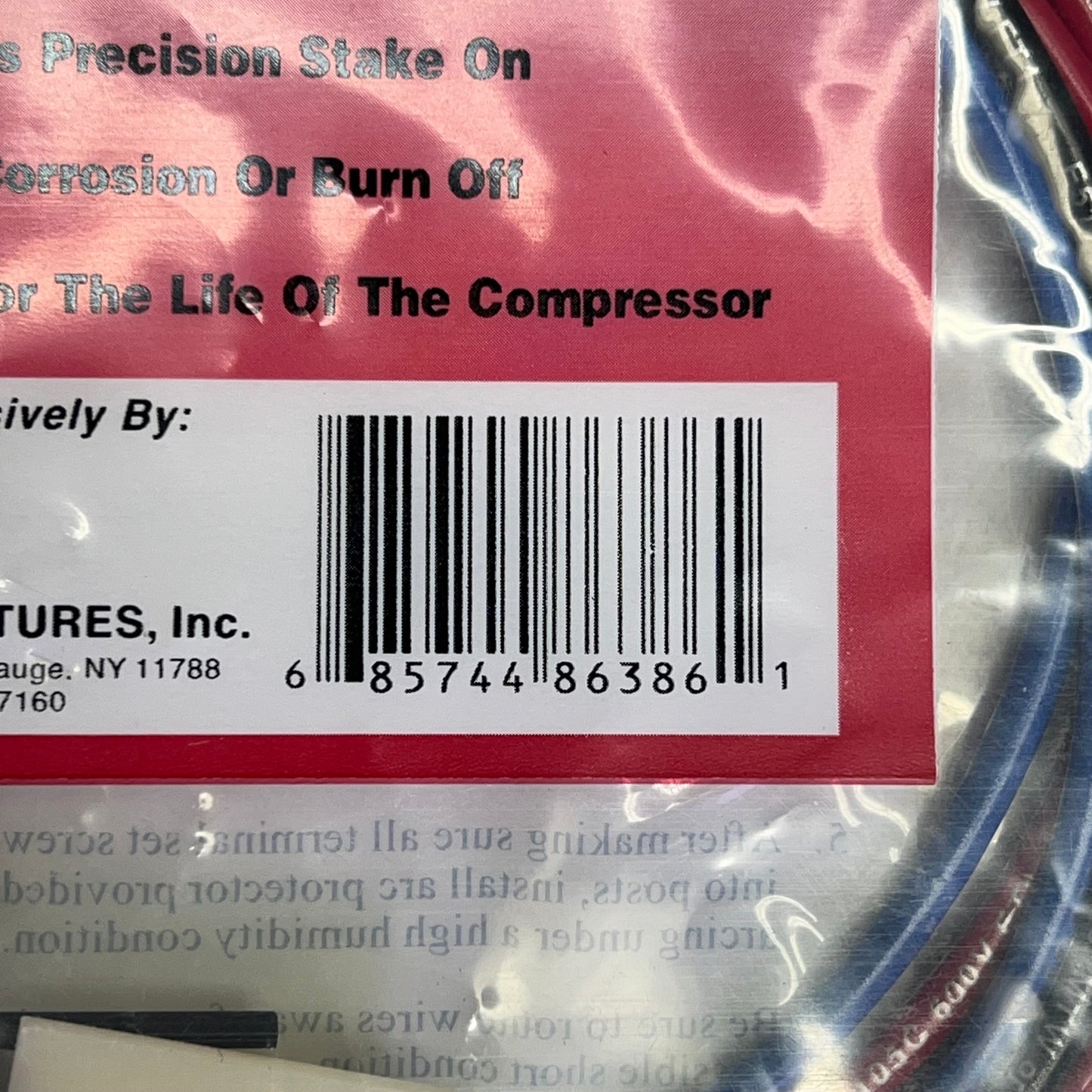 MARS Compressor Stake On Repair Kit 600 V 3 Wire 10 Gauge Red/Blue/Black 86388