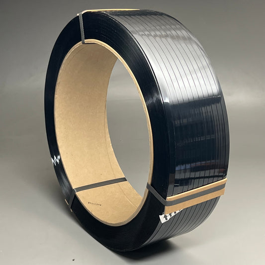 SECURE LOAD STRAPS Smooth Waxed MG Polyester Strapping 1/2" x .020 x 7200' BLACK