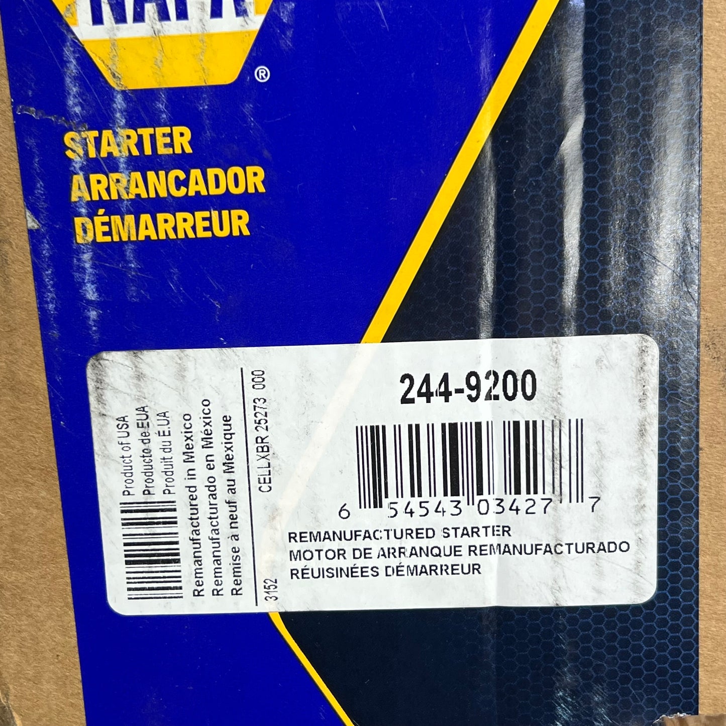 NAPA Starter Remanufactured For Ford , Lincoln & Mercury Vehicles 2449200