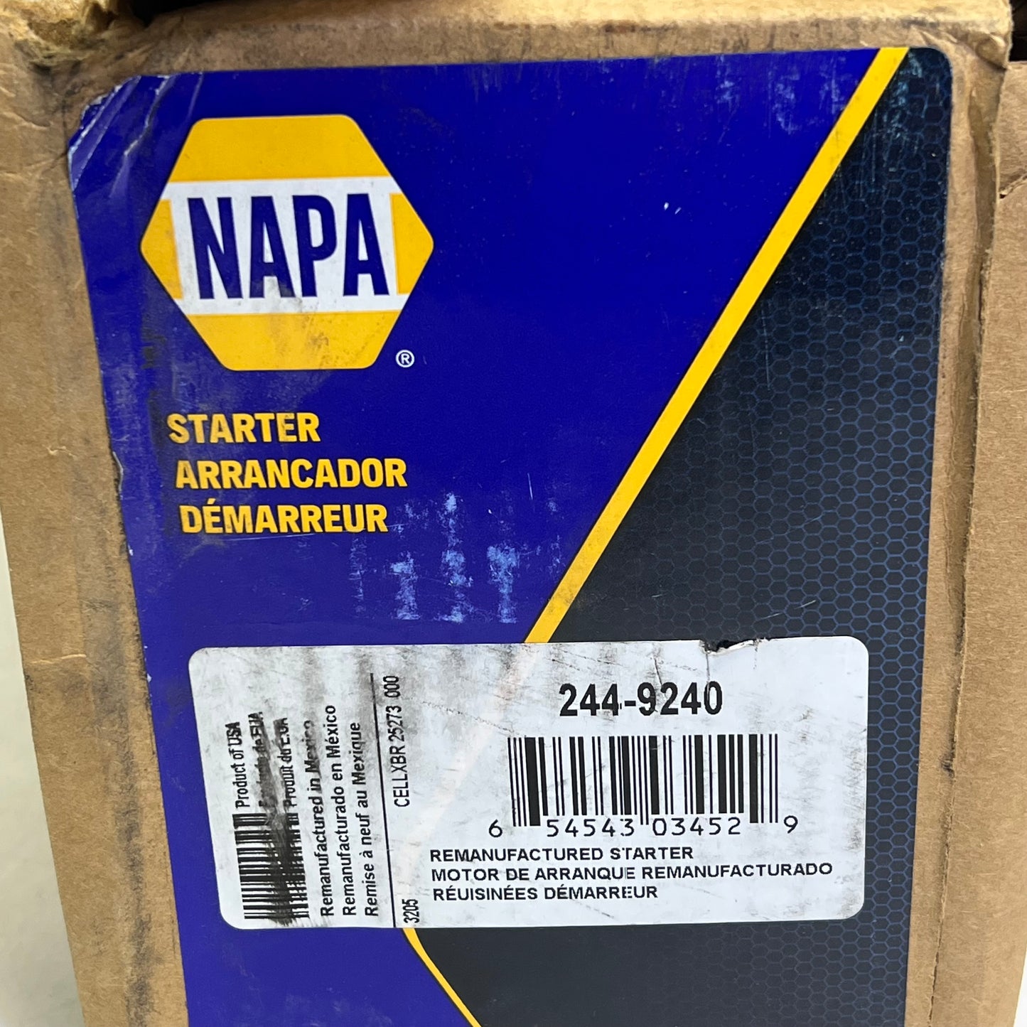 NAPA Starter Remanufactured Bolt on Mounting Clockwise Rotation 10 Teeth 2449240
