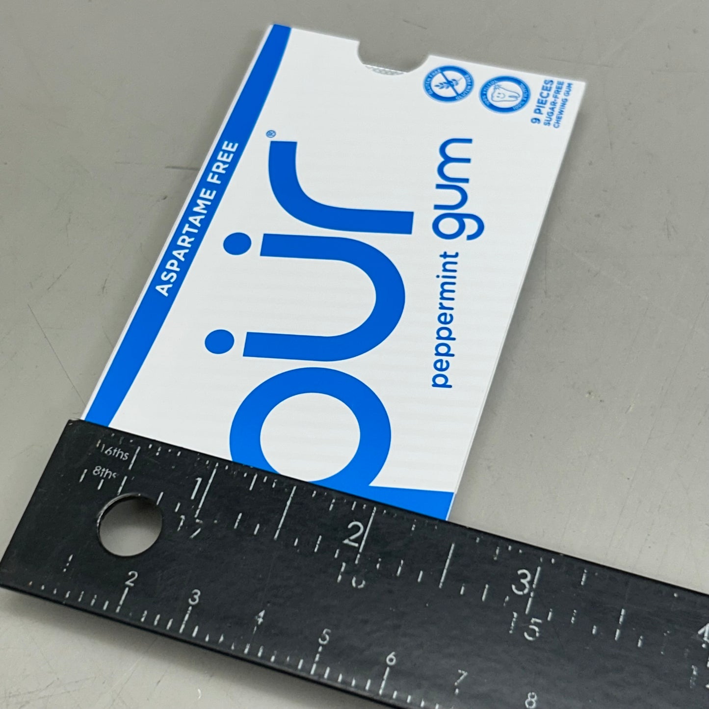 PUR (12 PACK, 9 PCS Each) Sugar Free Peppermint Aspartame Free Chewing Gum