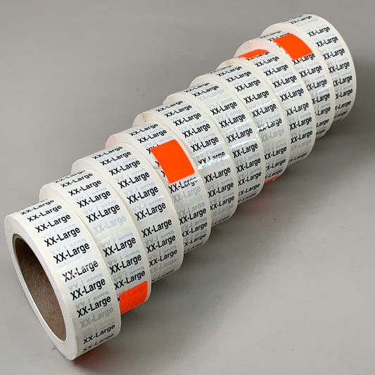 S - 2XL Clothing Size Strip Labels (35 Variety Pack) 1 1/2 Inch